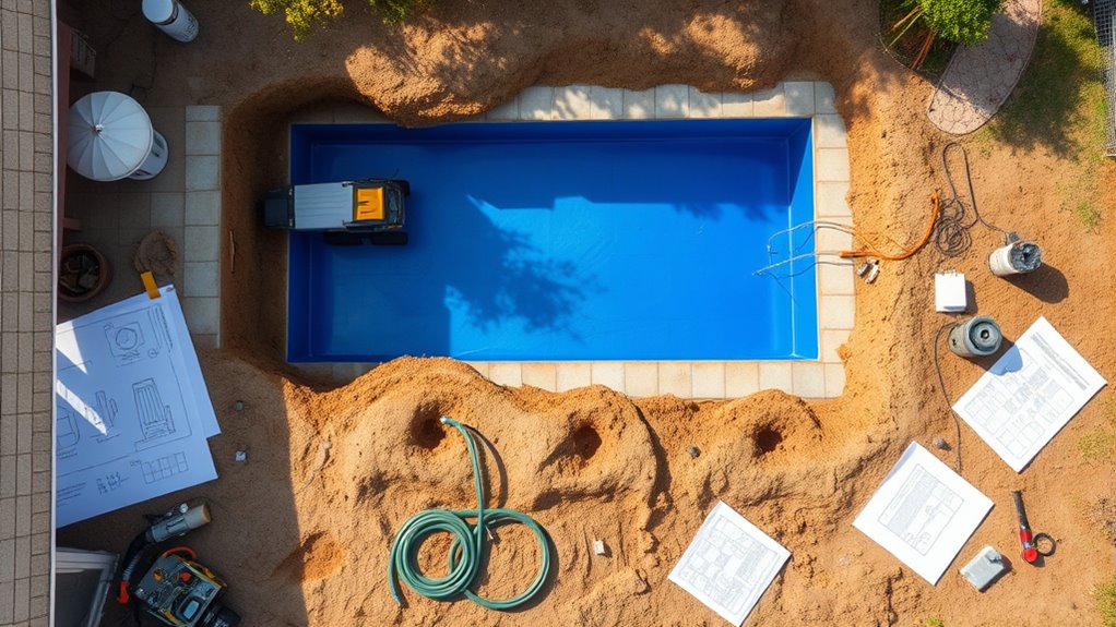 pool installation and utilities
