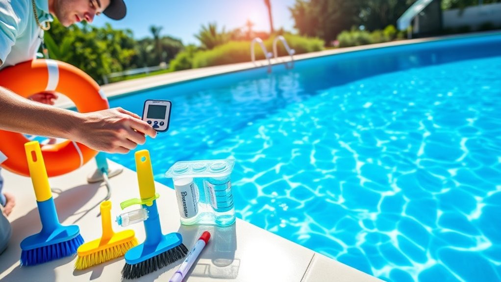 pool maintenance and water testing