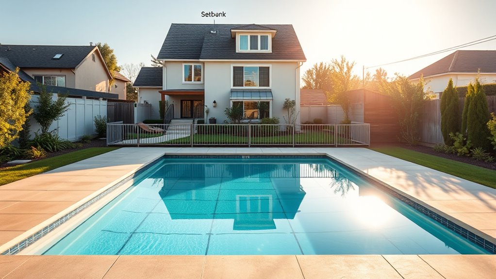 pool setback and height compliance