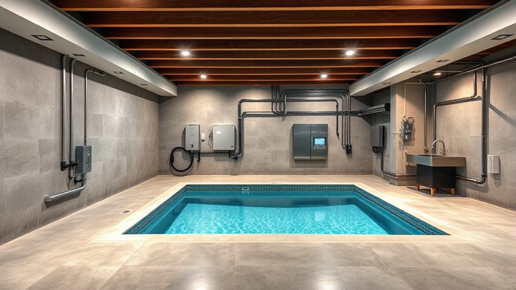 pool wiring and plumbing
