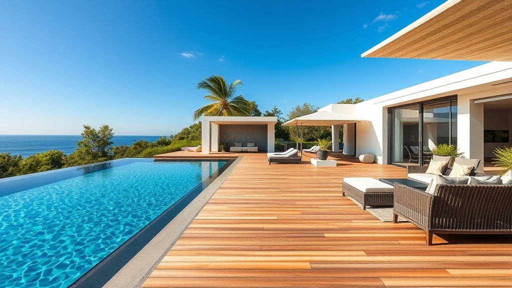 poolside relaxation and comfort