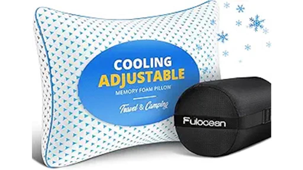 portable cooling foam pillow