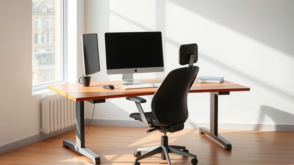 proper ergonomic desk setup