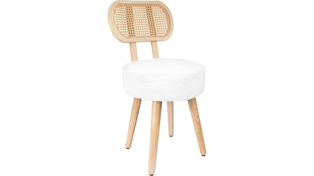 rattan vanity makeup chair