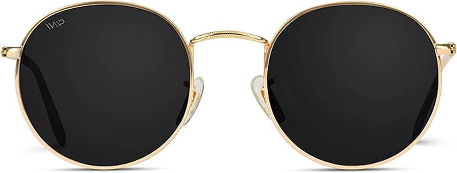 reflective round trendy sunglasses