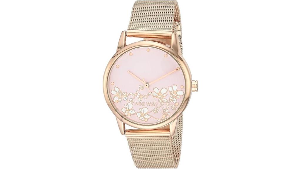 rose gold mesh watch