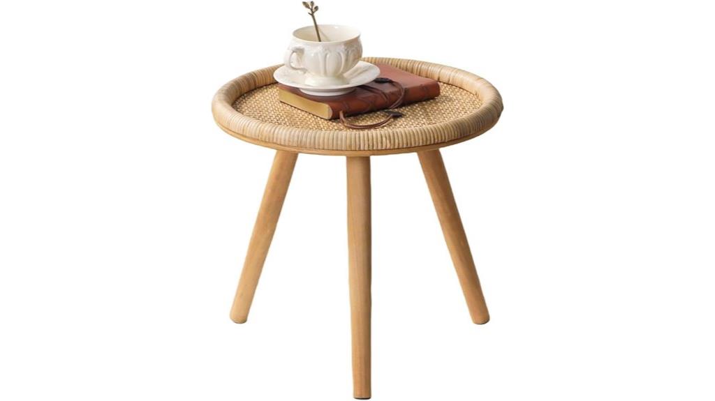 round rattan coffee table