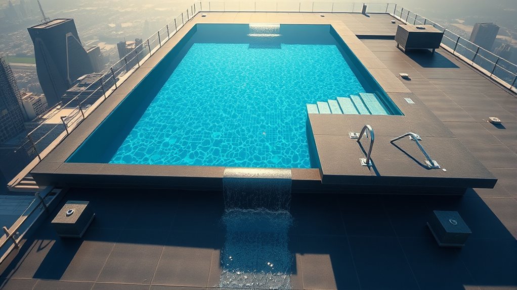 routine rooftop pool maintenance