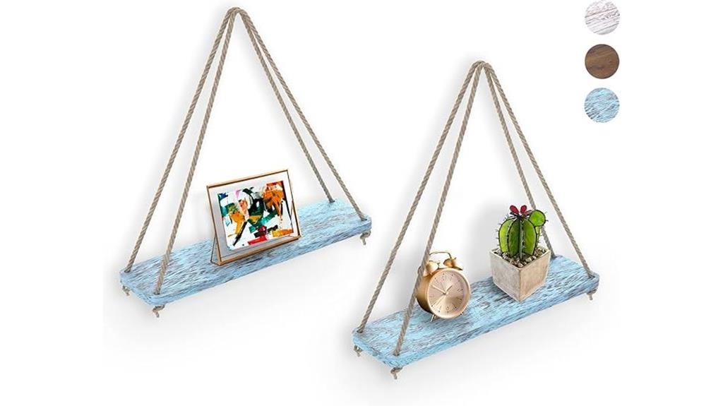 rustic farmhouse wall shelves