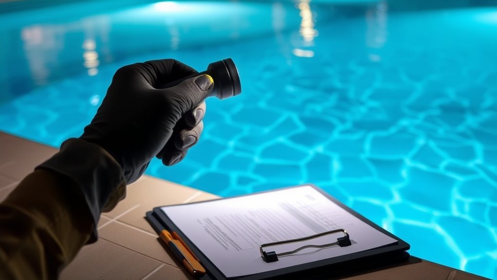 safe well lit pool environment