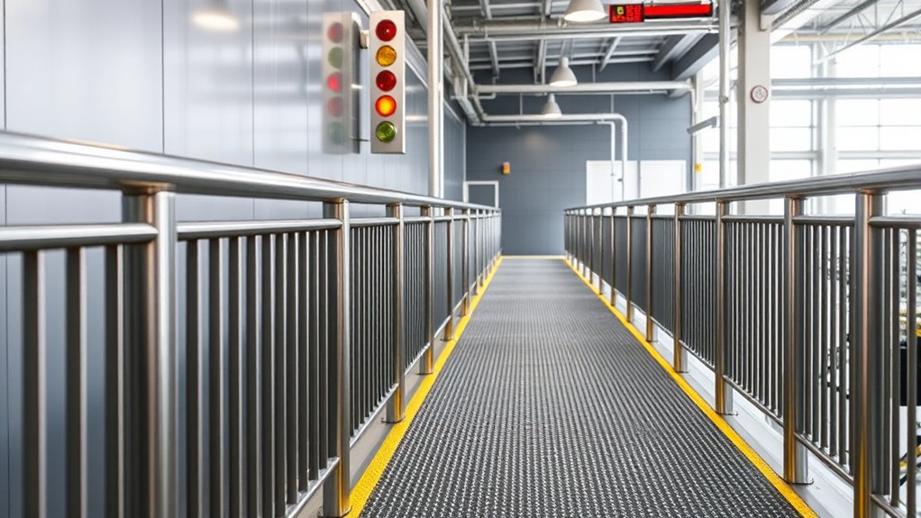 safety barriers and alarms