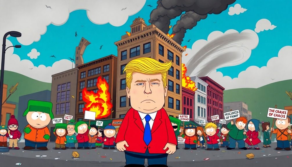 satire of societal chaos