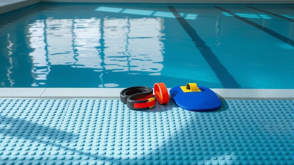 secure slip resistant pool area