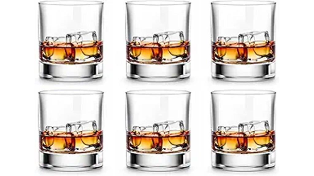 set of 6 luxury whiskey glasses