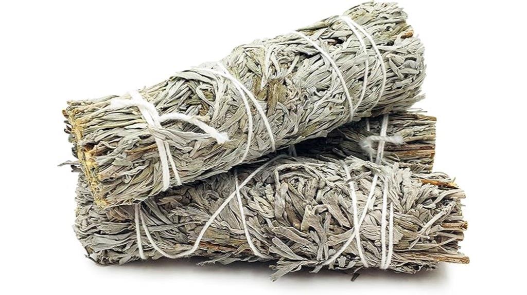 set of three blue sage sticks