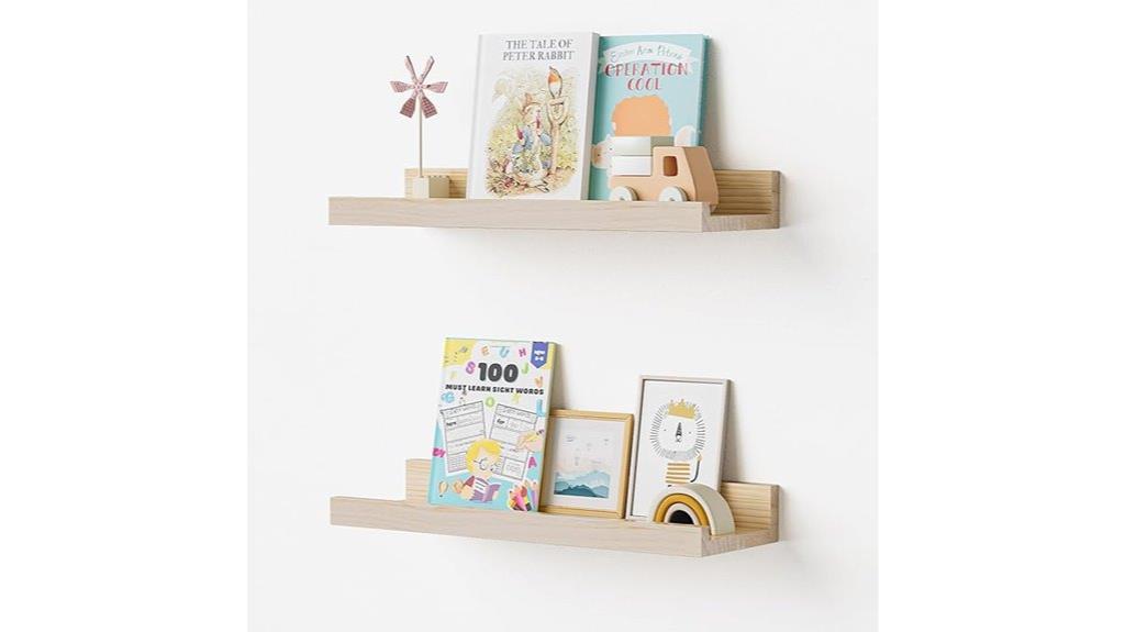 set of two floating shelves