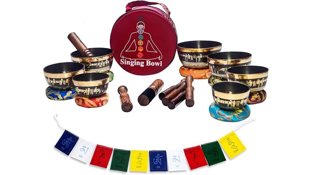 seven piece tibetan bowl set