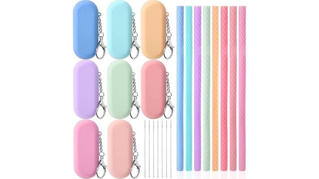 silicone straw set
