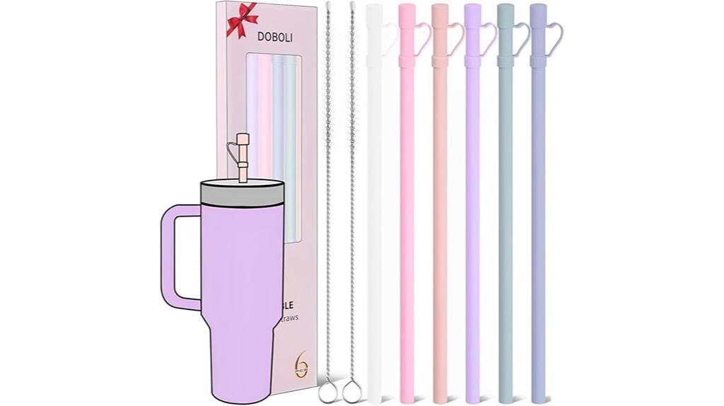 silicone straws with covers