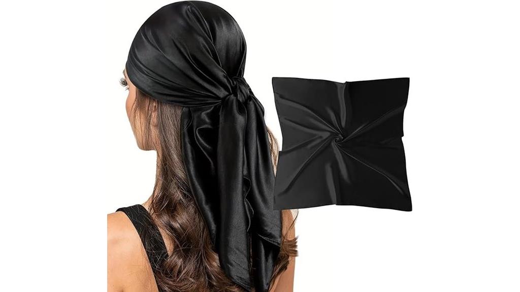 silk like square headscarf