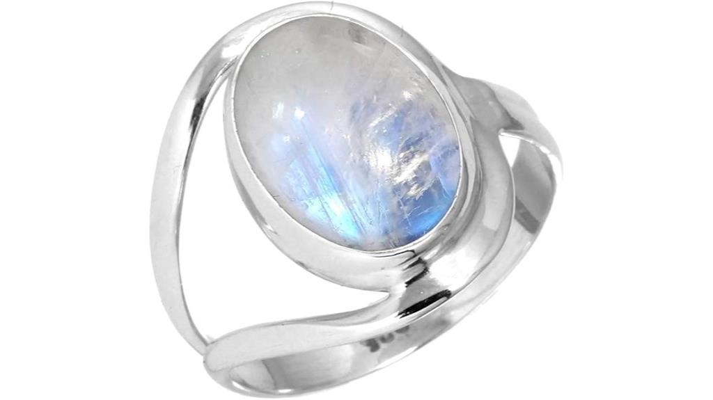 silver gemstone multi stone ring
