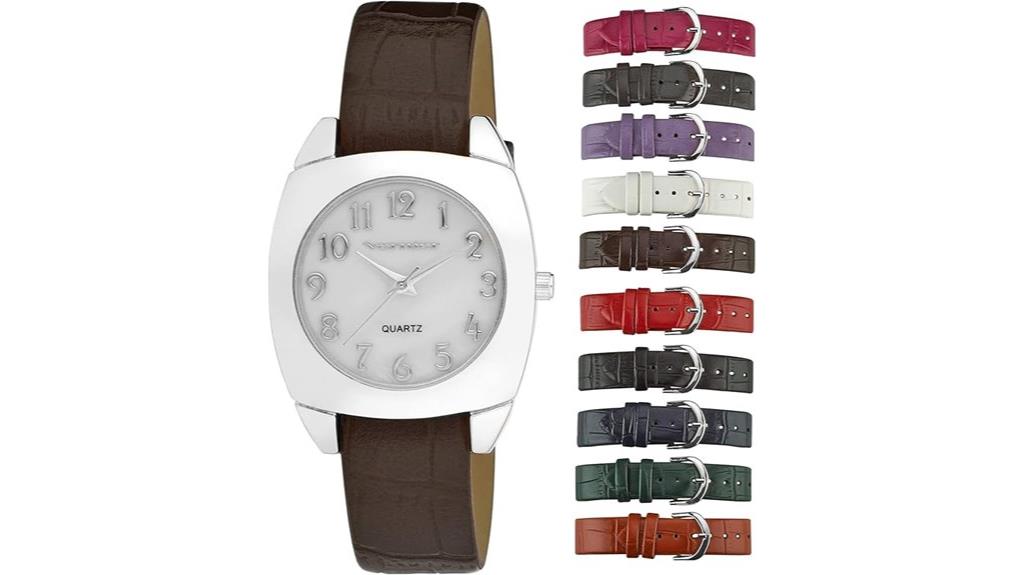 silver watch with pearl