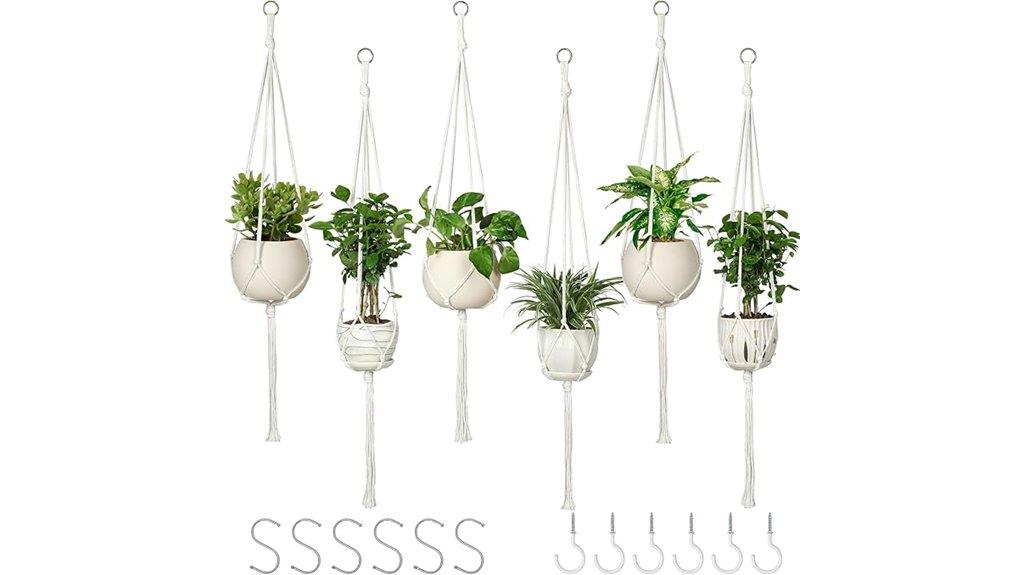 six plant hanger set