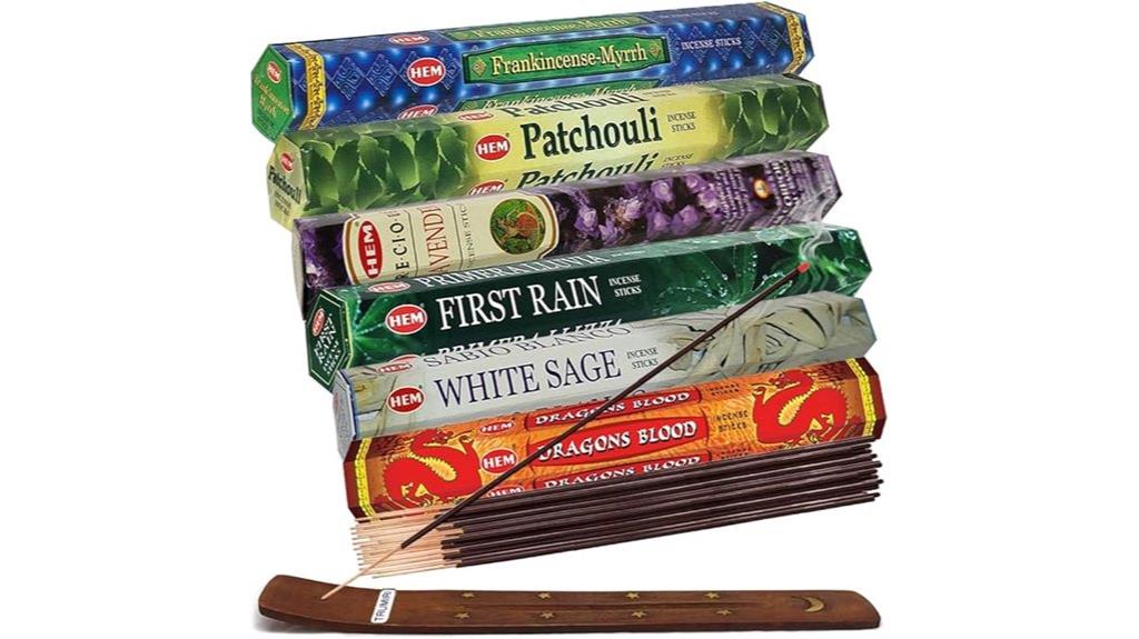 six scent incense pack