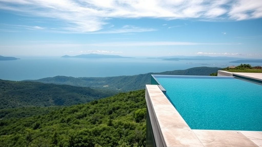 sleek modern pool design