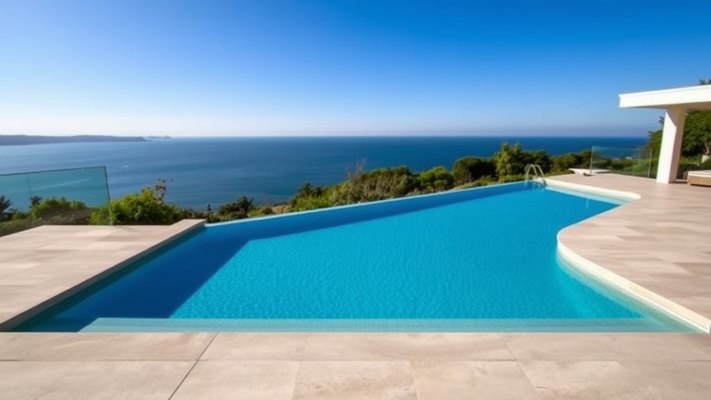 sleek modern pool design