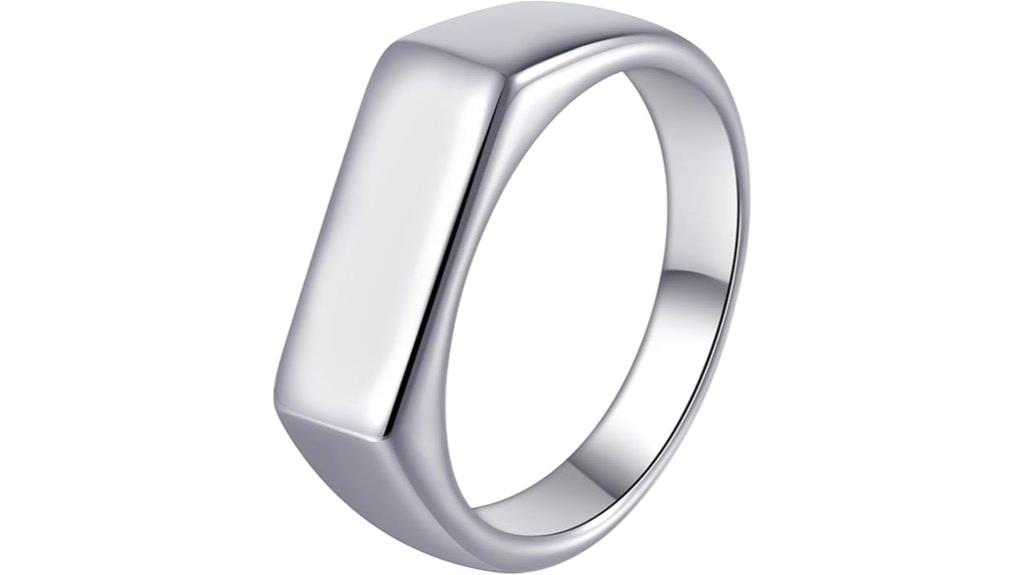stainless steel signet ring