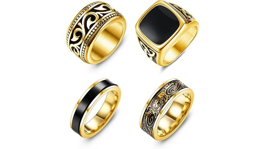 stainless vintage signet rings