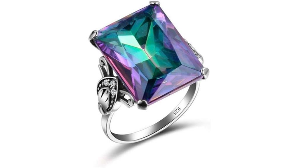 sterling silver rainbow topaz