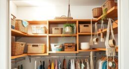 stylish boho closet storage