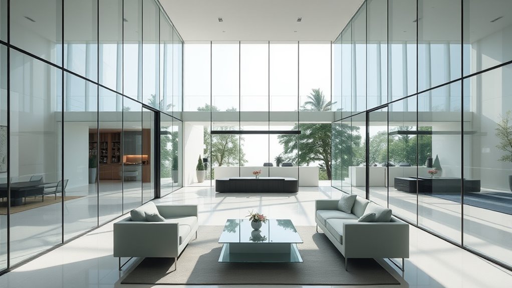 stylish transparent wall designs