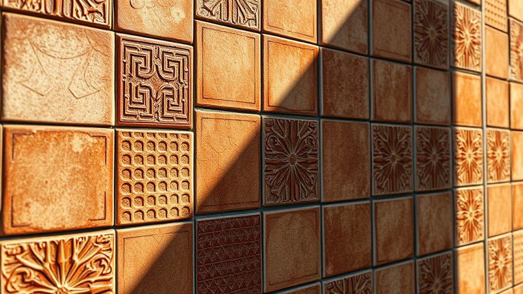 textured tiles add visual depth