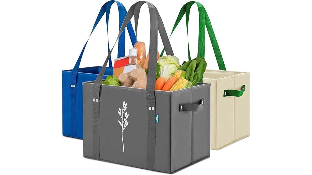three eco friendly bags
