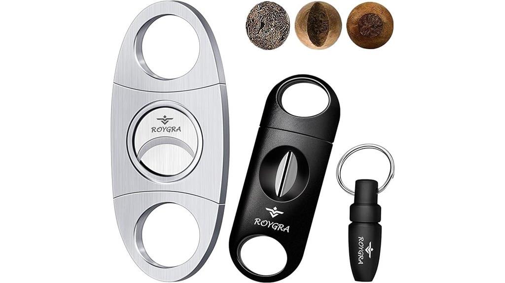 three piece cigar cutter set