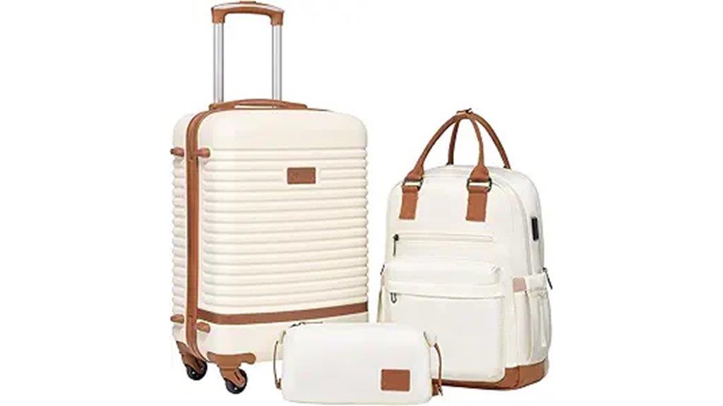 three piece luggage set
