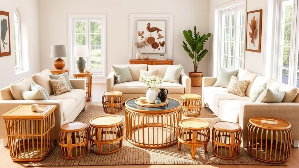 top rattan side tables