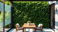transparent screen green walls