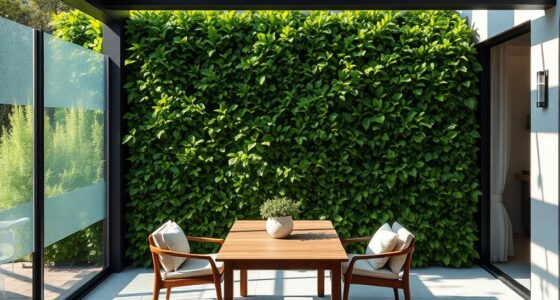 transparent screen green walls