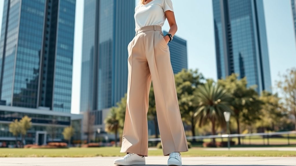 trendy comfortable wide leg pants