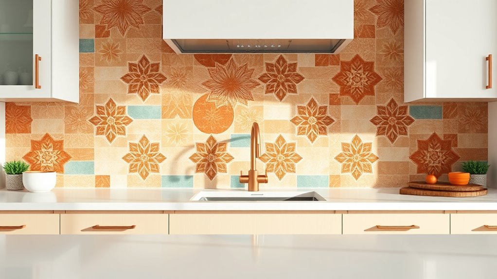 trendy peel and stick backsplashes