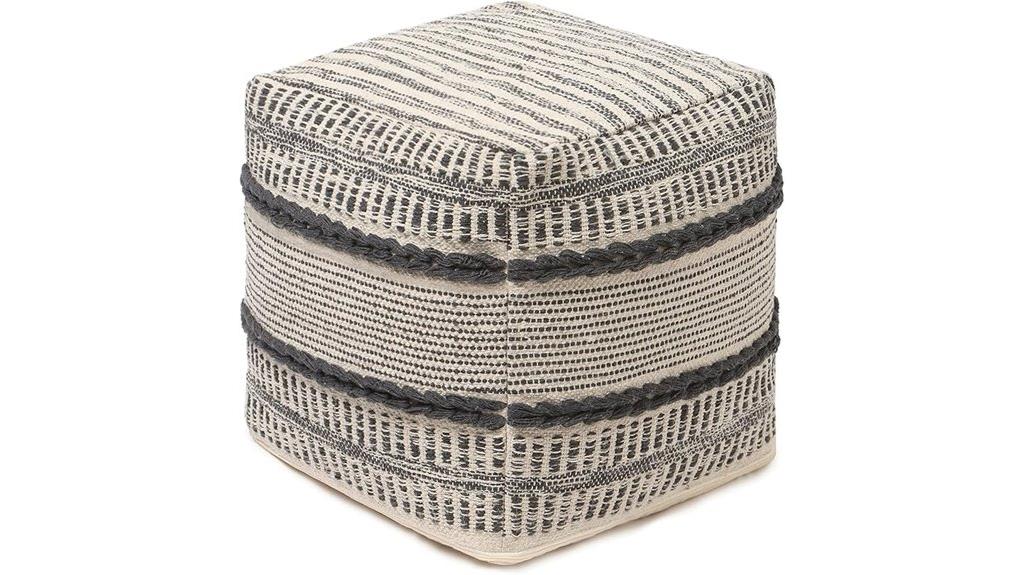 tufted cotton ottoman