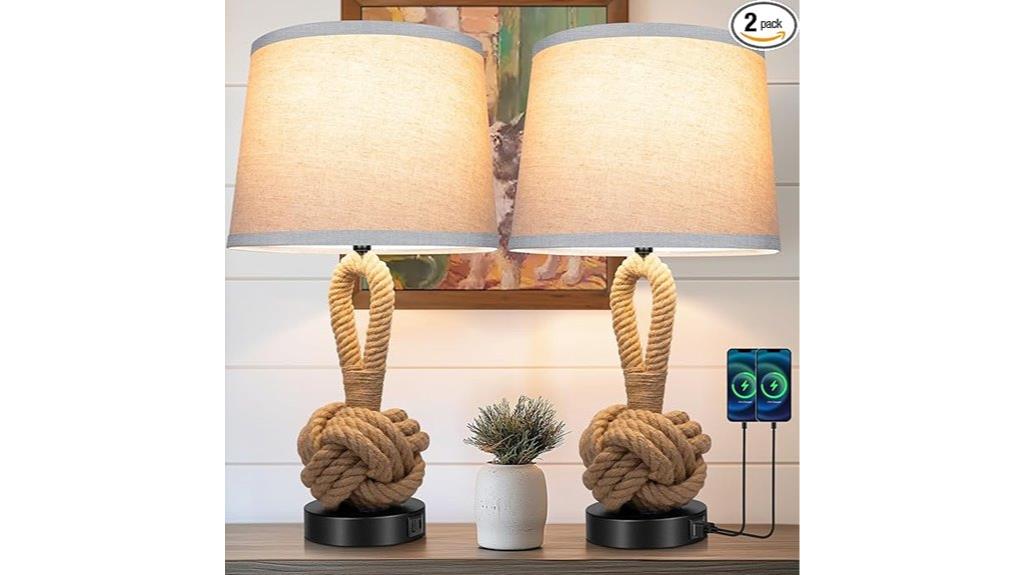two rope lamp sets