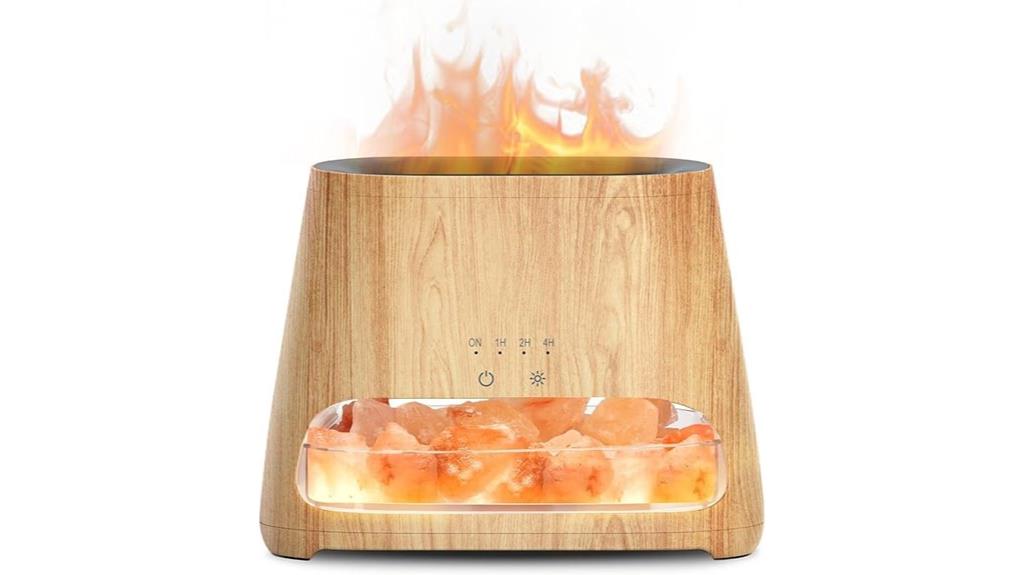ultrasonic diffuser with salt lamp
