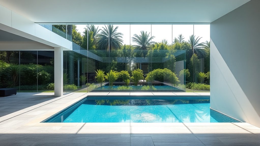 unobstructed bright connected space