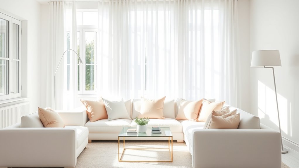 use light colors and finishes