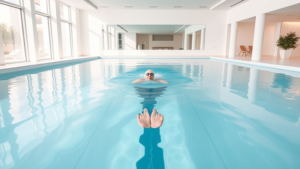 use mirrors to improve swimming